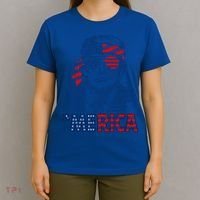 Merica Trump Happy 4th Of July Trump Patriot American Flag Gift T-Shirt thumb 4