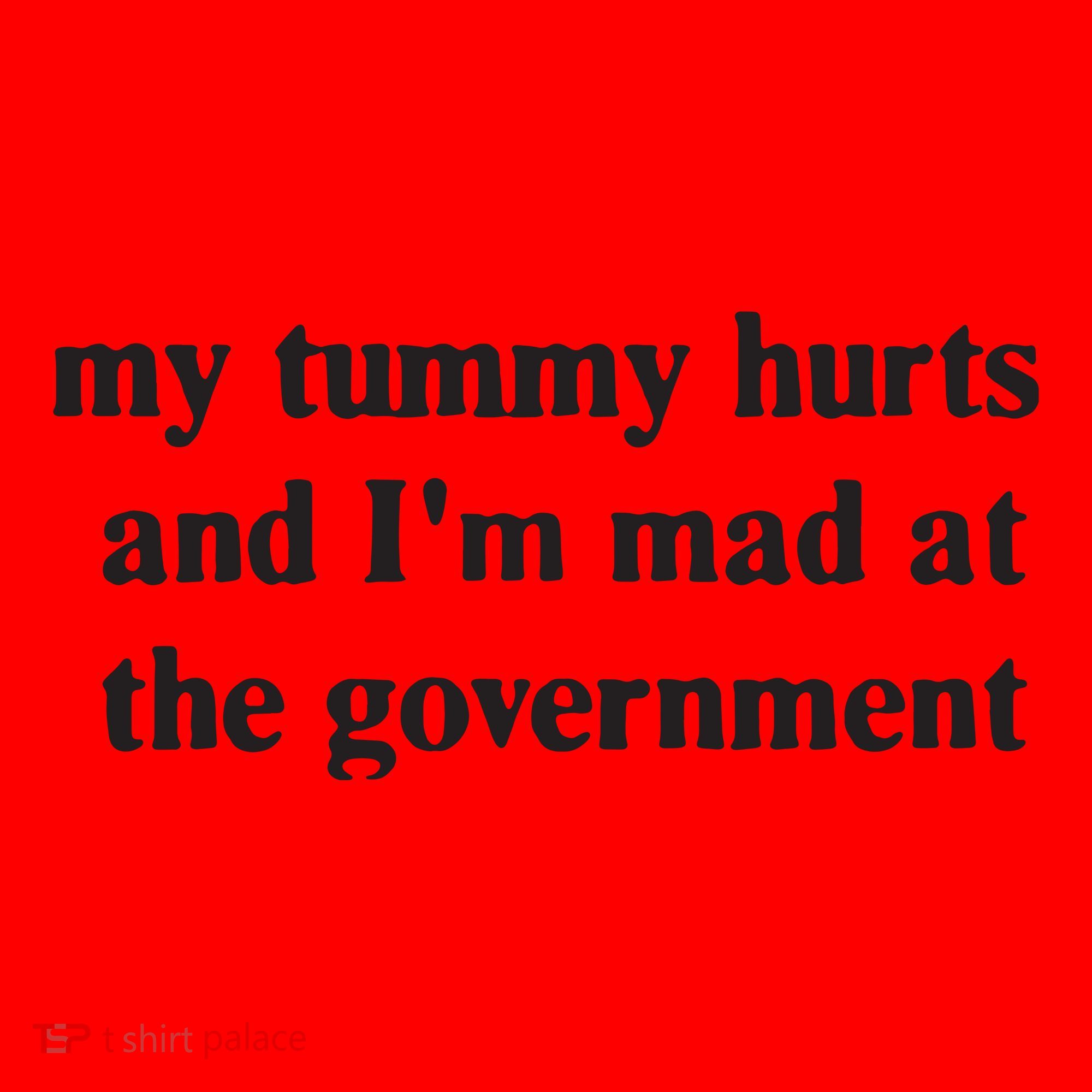 My Tummy Hurts And IM Mad At The Government Santa Hat