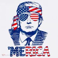 Merica Trump Happy 4th Of July Trump American Flag Fun Women's Long Sleeve Shirt thumb 2