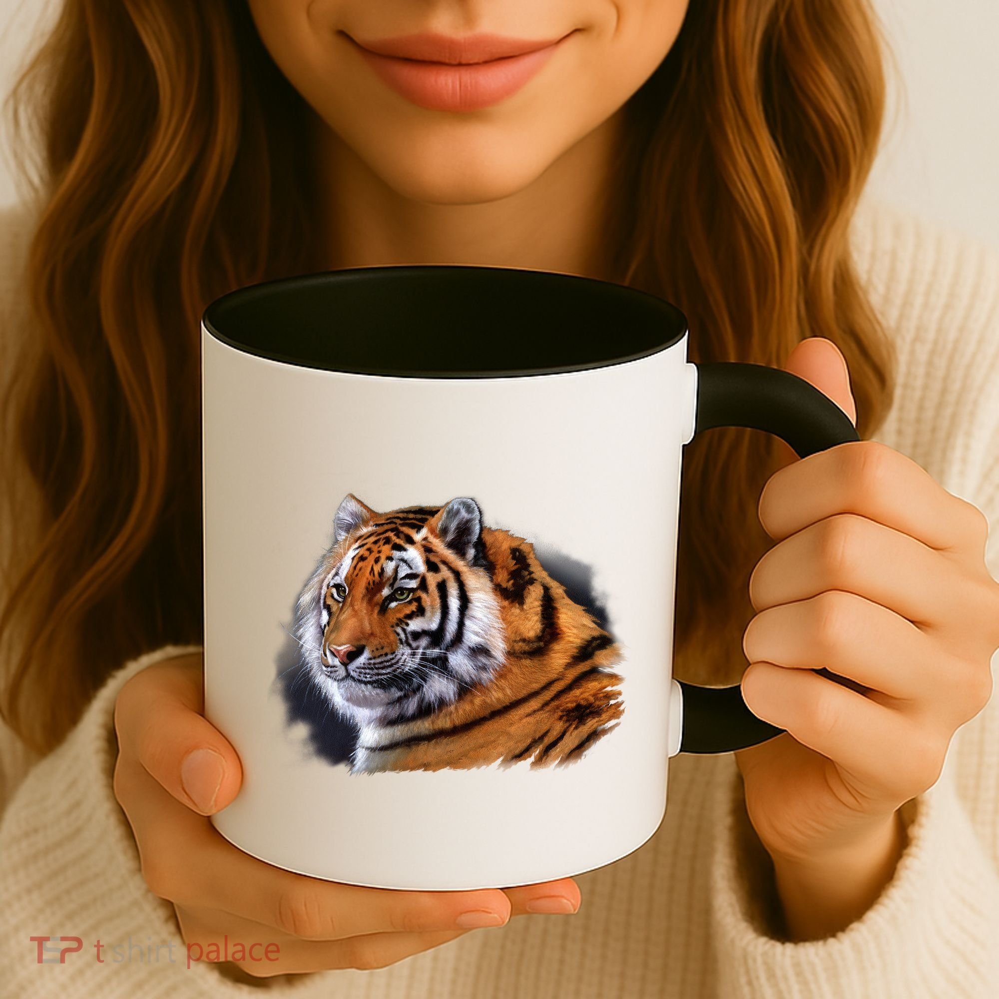 Majestic Tiger Head Coffee Mug