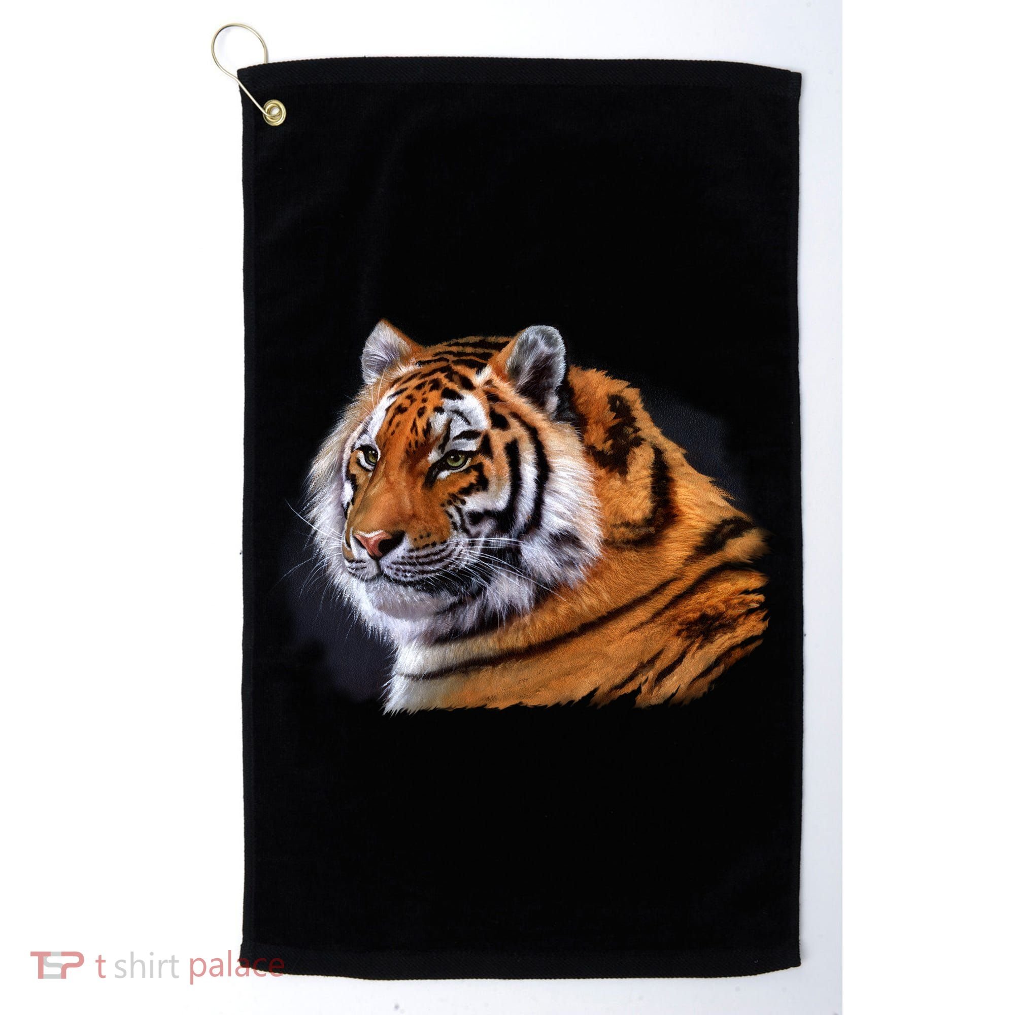 Majestic Tiger Head Golf Towel