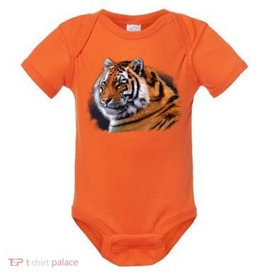 Majestic Tiger Head Baby Bodysuit
