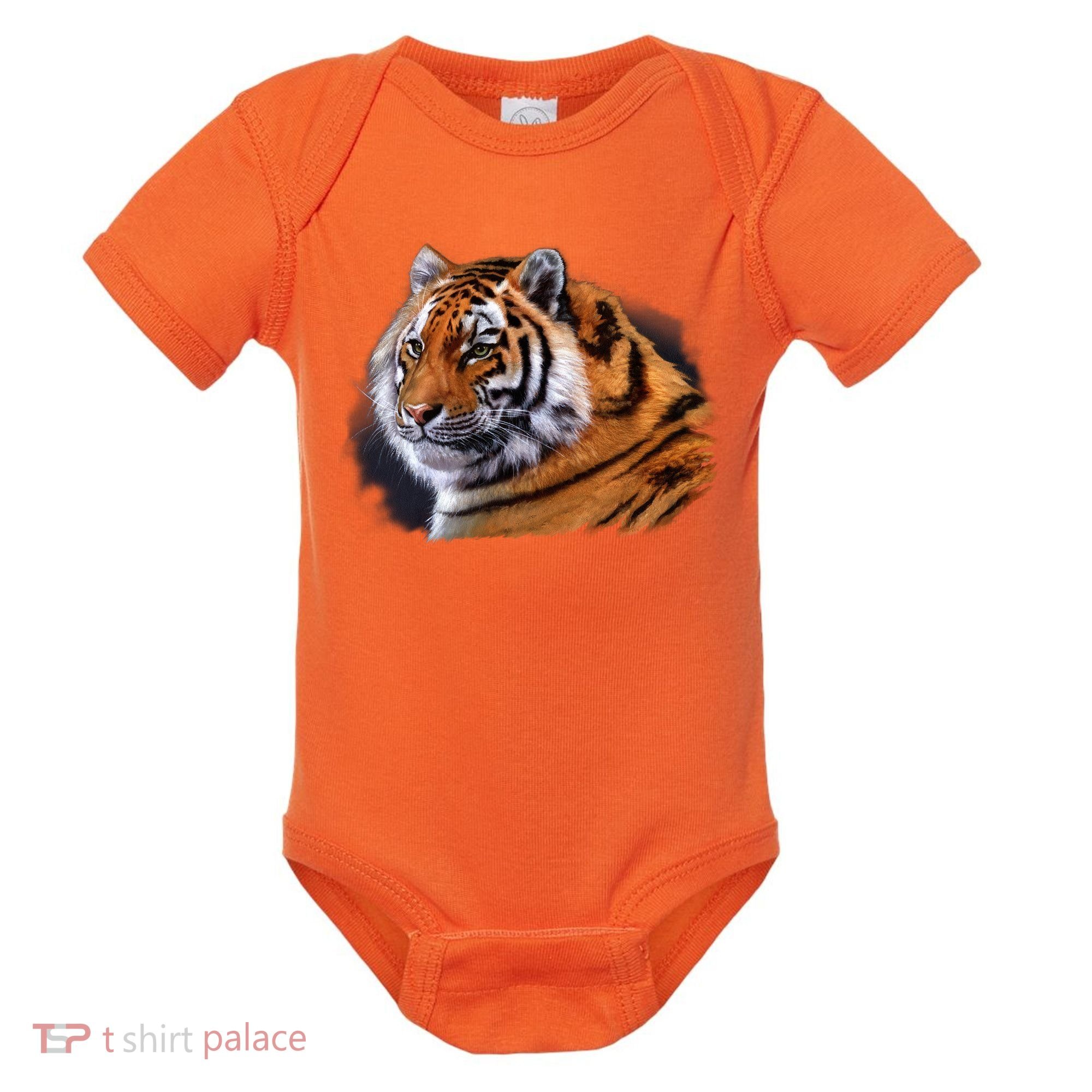 Majestic Tiger Head Baby Bodysuit