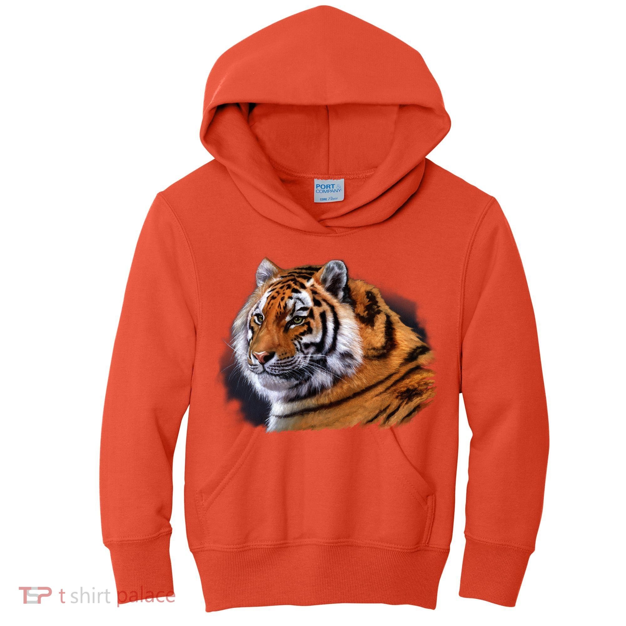 Majestic Tiger Head Kids Hoodie