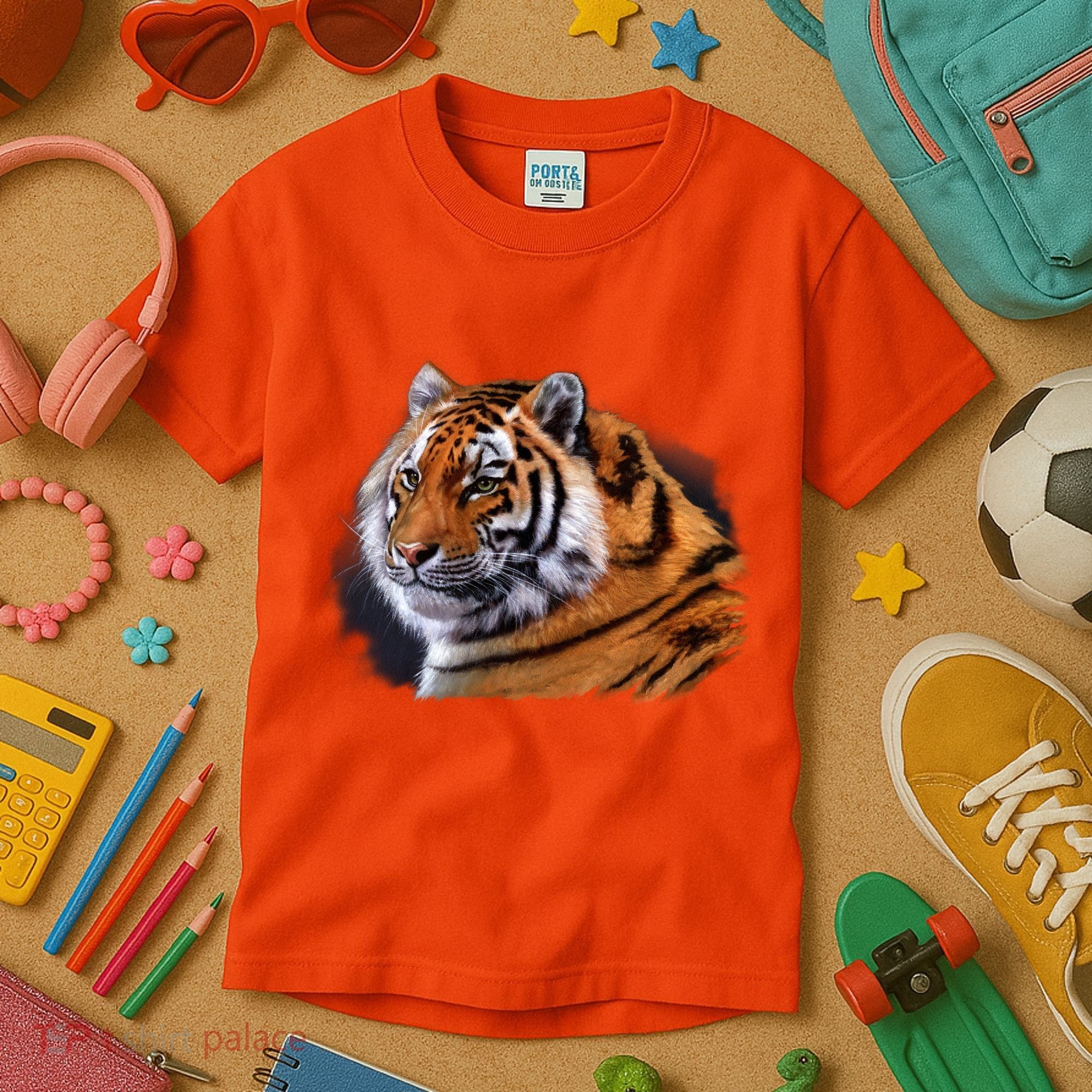 Majestic Tiger Head Kids T-Shirt