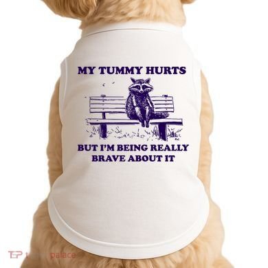 My Tummy Hurts But IM Being Really Brave About It Doggie Tank