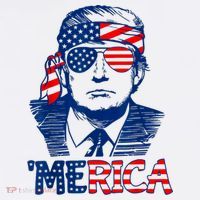 Merica Trump Happy 4th Of July Trump American Flag Fun Mousepad thumb 1