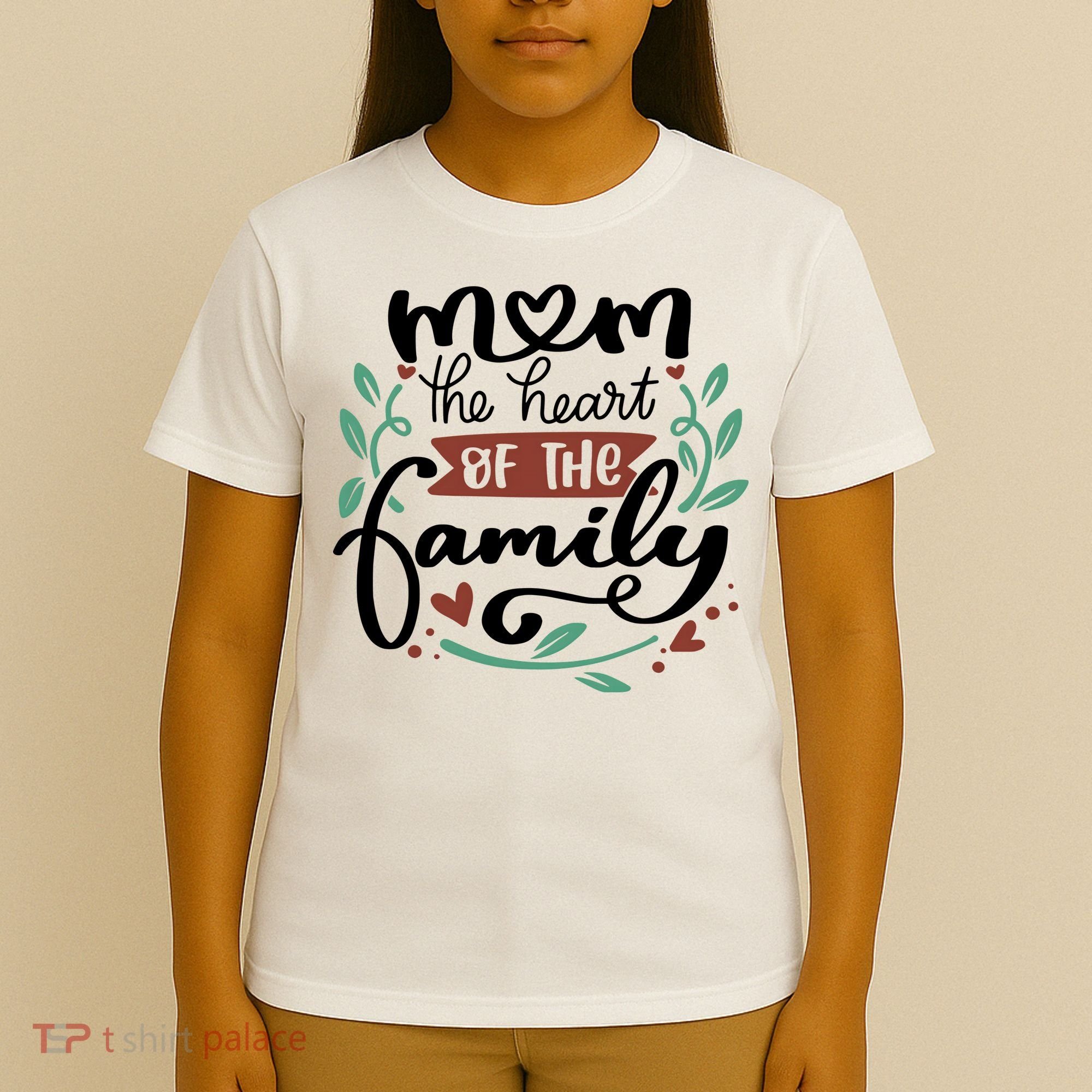 Mom The Heart Of The Family Cute Gift T-Shirt