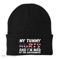 My Tummy Hurts And I'm Mad At The Government Beanie thumb 0