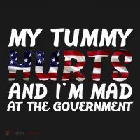 My Tummy Hurts And I'm Mad At The Government Women's Hoodie thumb 2