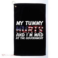 My Tummy Hurts And I'm Mad At The Government Golf Towel thumb 0