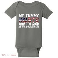 My Tummy Hurts And I'm Mad At The Government Baby Bodysuit thumb 0