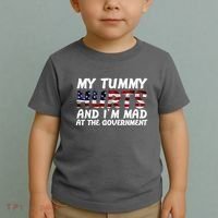 My Tummy Hurts And I'm Mad At The Government Toddler T-Shirt thumb 2