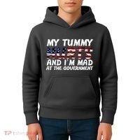 My Tummy Hurts And I'm Mad At The Government Kids Hoodie thumb 4