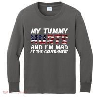 My Tummy Hurts And I'm Mad At The Government Kids Long Sleeve Shirt thumb 0