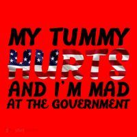 My Tummy Hurts And I'm Mad At The Government Santa Hat thumb 1