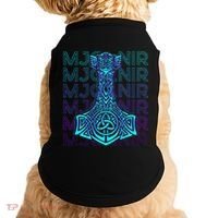 Mjolnir Thor Hammer Norse Mythology Retro Doggie Tank thumb 0
