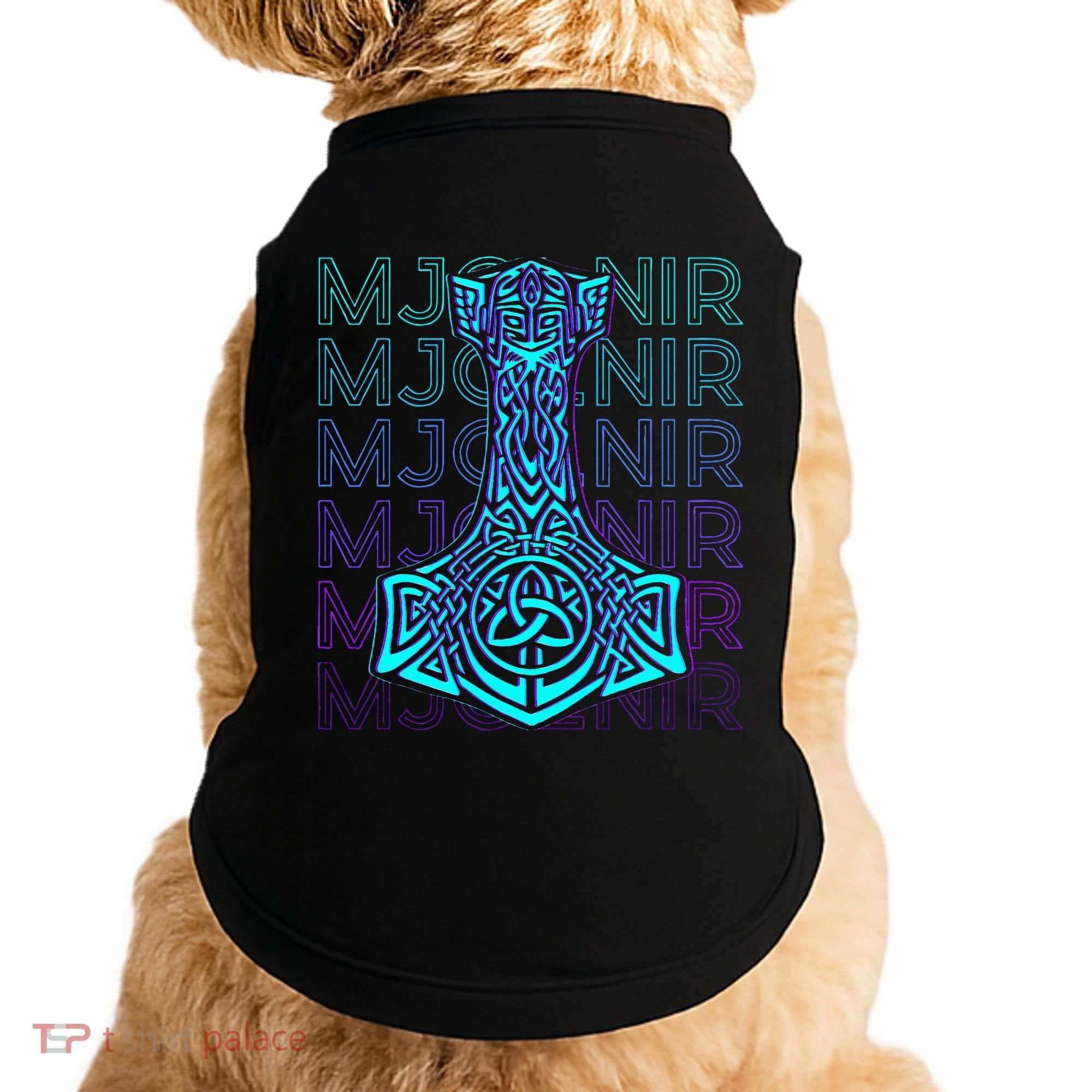 Mjolnir Thor Hammer Norse Mythology Retro Doggie Tank