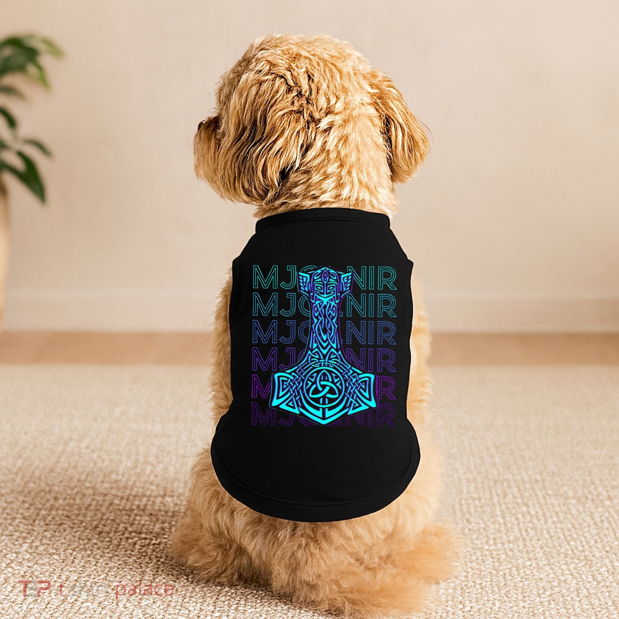 Mjolnir Thor Hammer Norse Mythology Retro Doggie Tank