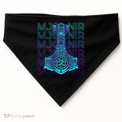 Mjolnir Thor Hammer Norse Mythology Retro USA-Made Doggie Bandana