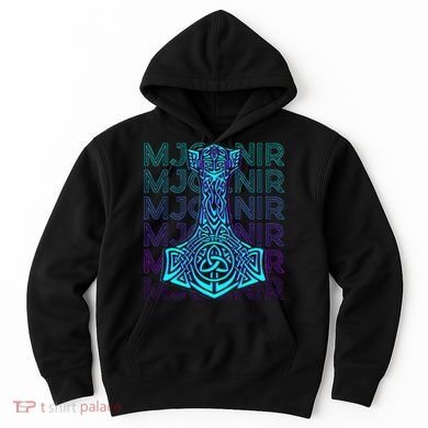Mjolnir Thor Hammer Norse Mythology Retro Hoodie