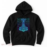Mjolnir Thor Hammer Norse Mythology Retro Hoodie thumb 0