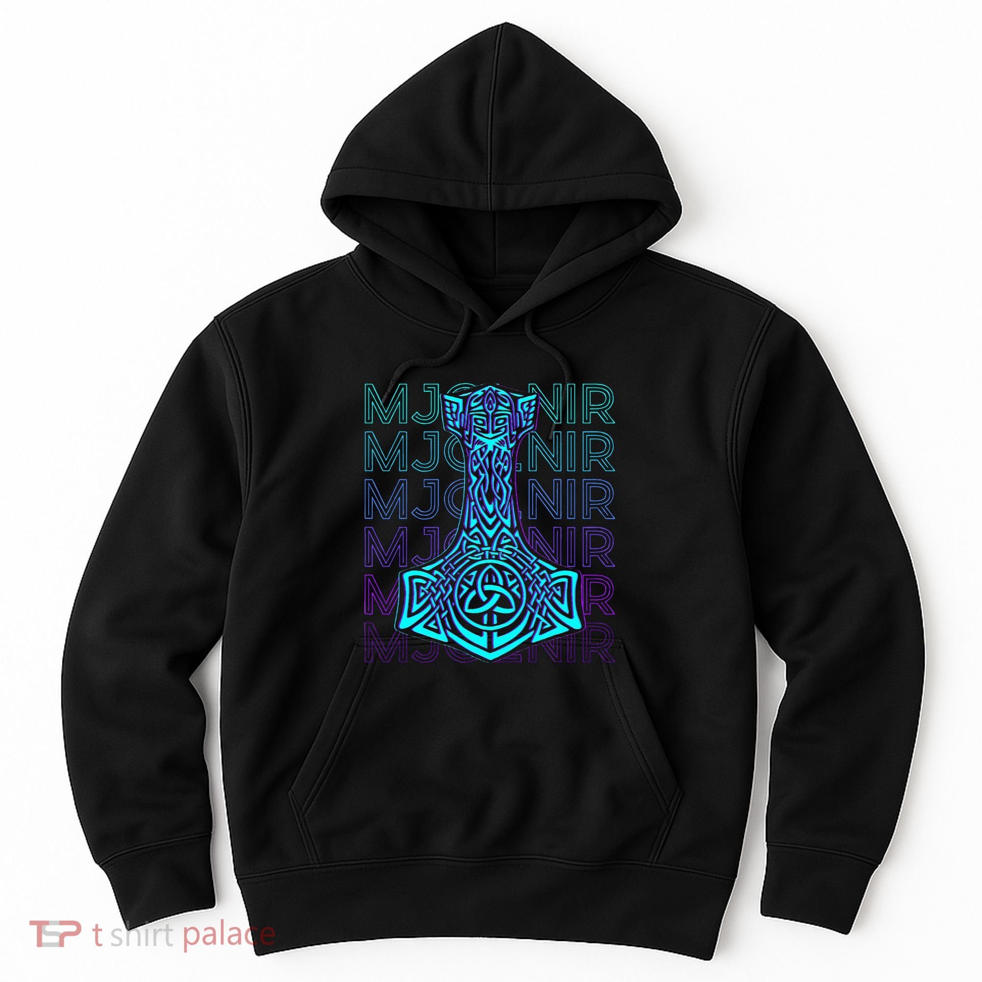 Mjolnir Thor Hammer Norse Mythology Retro Hoodie