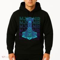 Mjolnir Thor Hammer Norse Mythology Retro Hoodie thumb 2