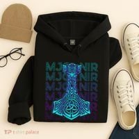 Mjolnir Thor Hammer Norse Mythology Retro Hoodie thumb 4