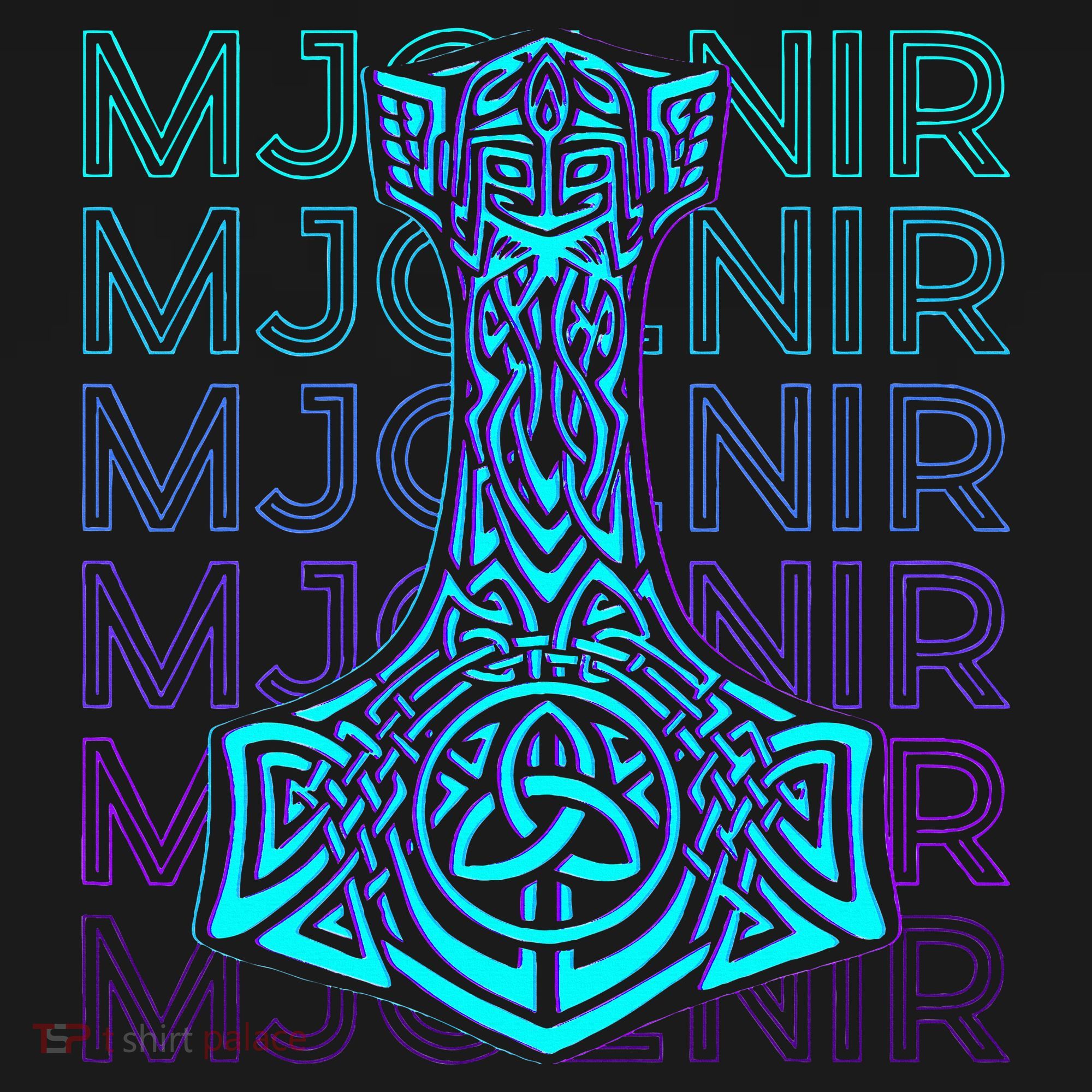 Mjolnir Thor Hammer Norse Mythology Retro Hoodie