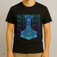 Mjolnir Thor Hammer Norse Mythology Retro T-Shirt thumb 3