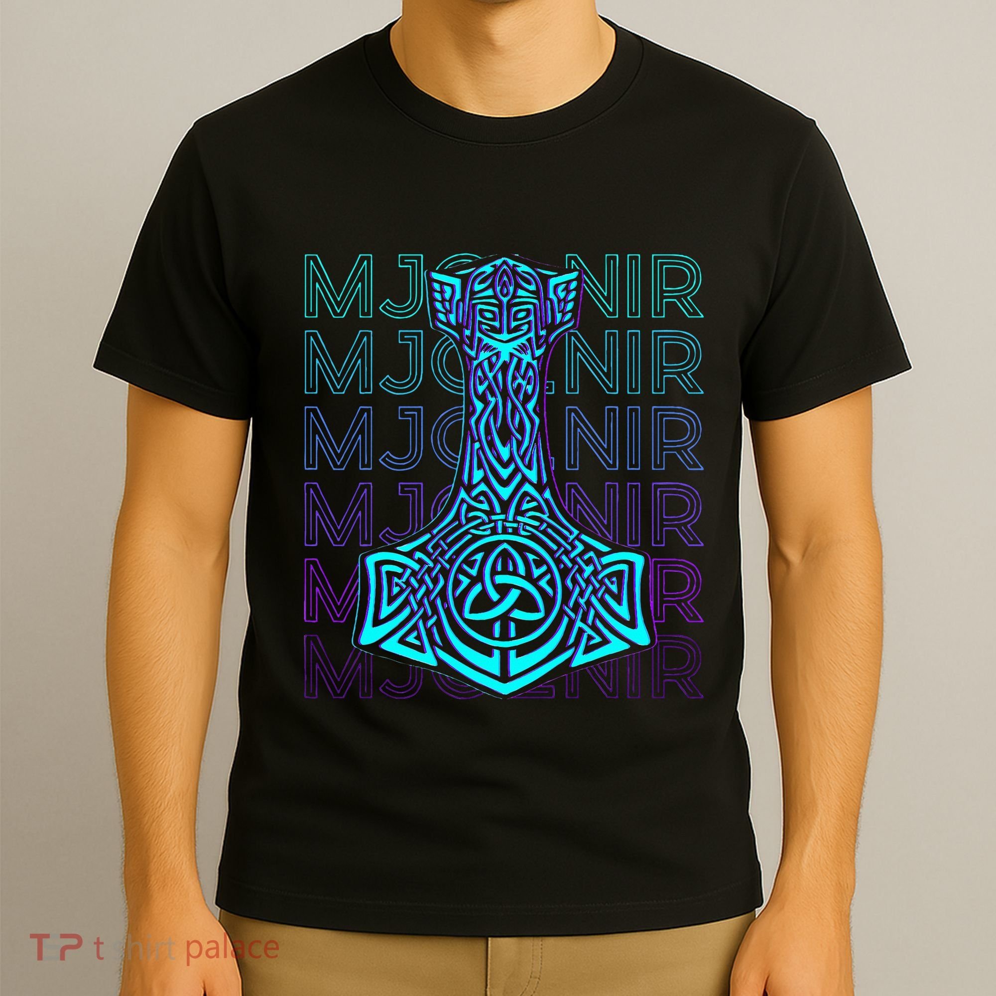 Mjolnir Thor Hammer Norse Mythology Retro T-Shirt