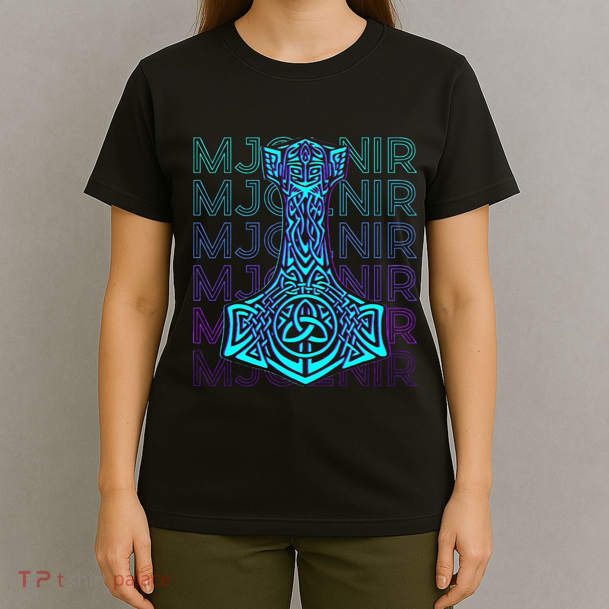 Mjolnir Thor Hammer Norse Mythology Retro T-Shirt