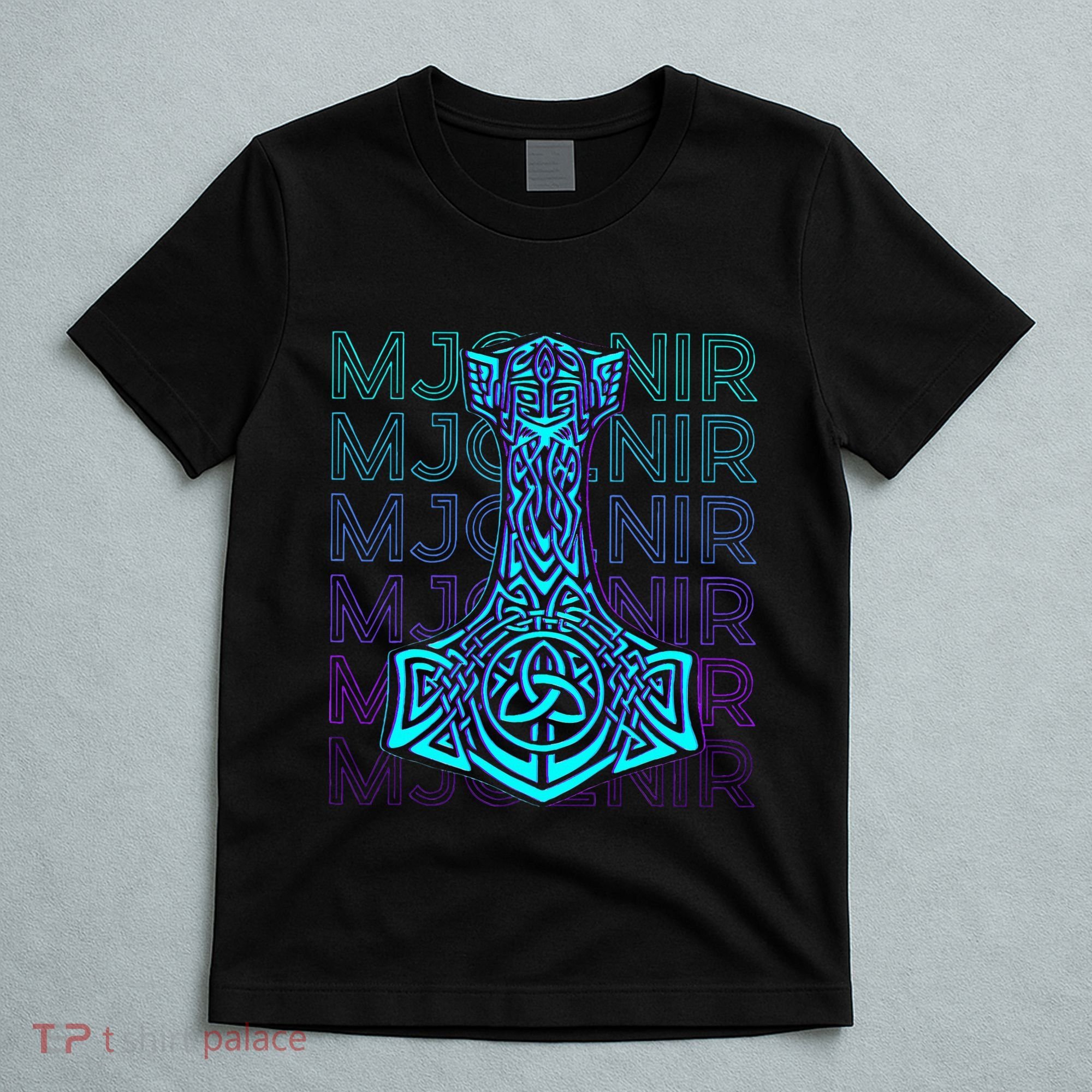 Mjolnir Thor Hammer Norse Mythology Retro T-Shirt