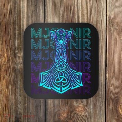 Mjolnir Thor Hammer Norse Mythology Retro Coaster