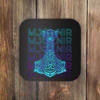 Mjolnir Thor Hammer Norse Mythology Retro Coaster thumb 0