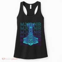 Mjolnir Thor Hammer Norse Mythology Retro Women's Tank Top thumb 0