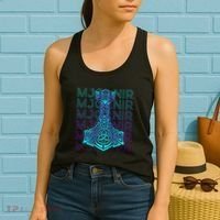 Mjolnir Thor Hammer Norse Mythology Retro Women's Tank Top thumb 2