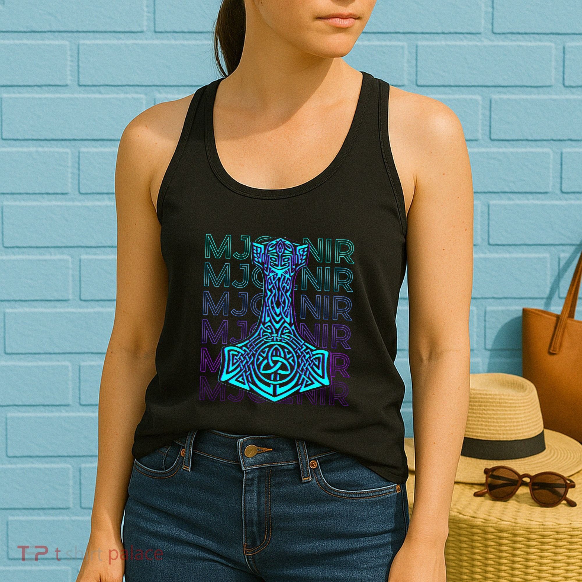 Mjolnir Thor Hammer Norse Mythology Retro Women's Tank Top