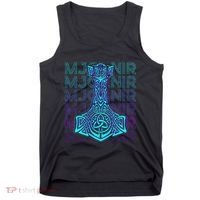 Mjolnir Thor Hammer Norse Mythology Retro Tank Top thumb 0