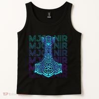 Mjolnir Thor Hammer Norse Mythology Retro Tank Top thumb 2