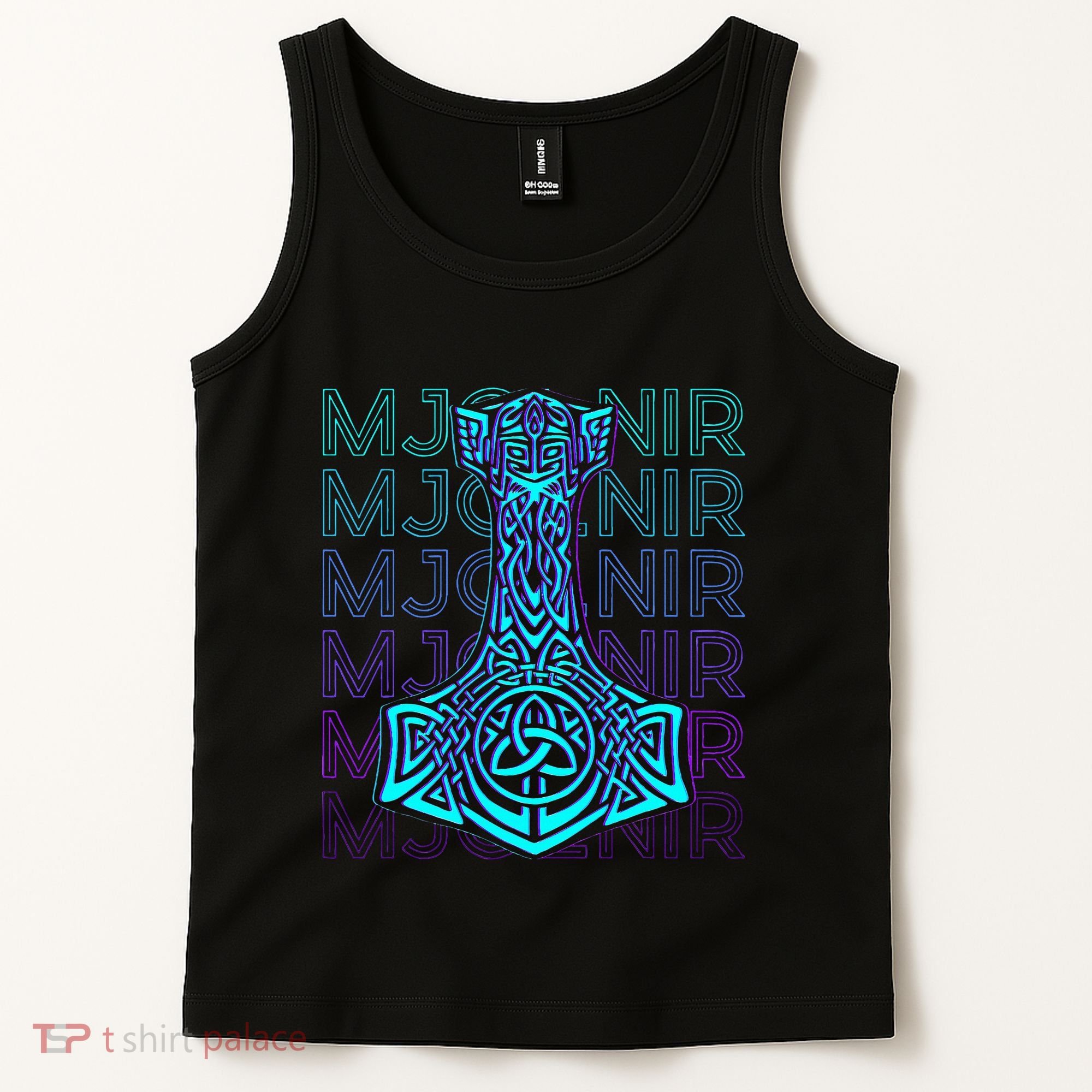 Mjolnir Thor Hammer Norse Mythology Retro Tank Top