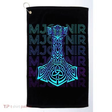 Mjolnir Thor Hammer Norse Mythology Retro Golf Towel