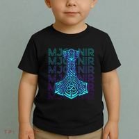 Mjolnir Thor Hammer Norse Mythology Retro Toddler T-Shirt thumb 2