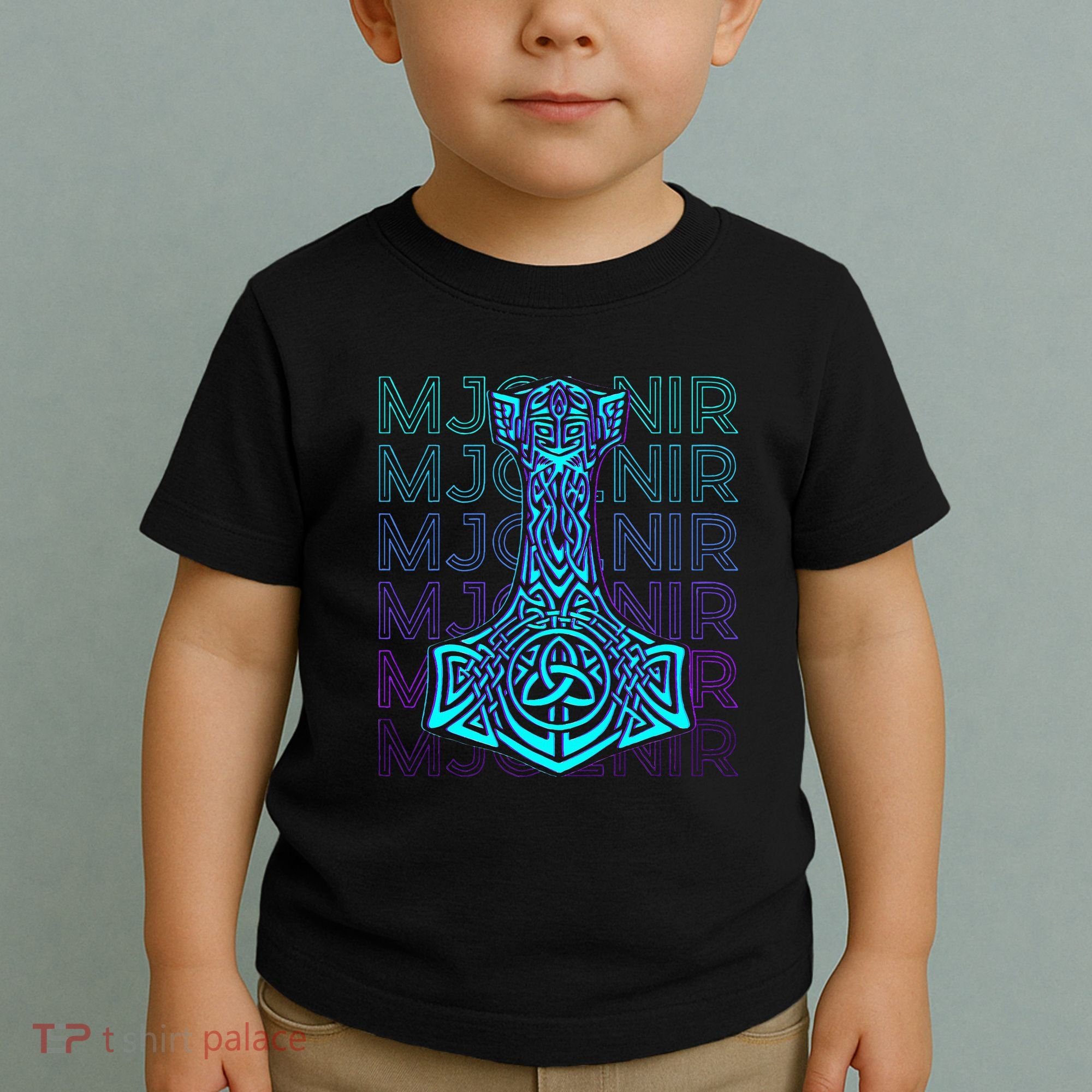 Mjolnir Thor Hammer Norse Mythology Retro Toddler T-Shirt