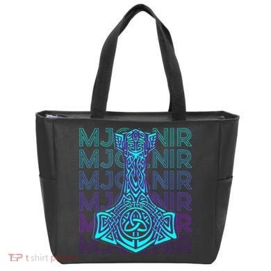 Mjolnir Thor Hammer Norse Mythology Retro Tote Bag