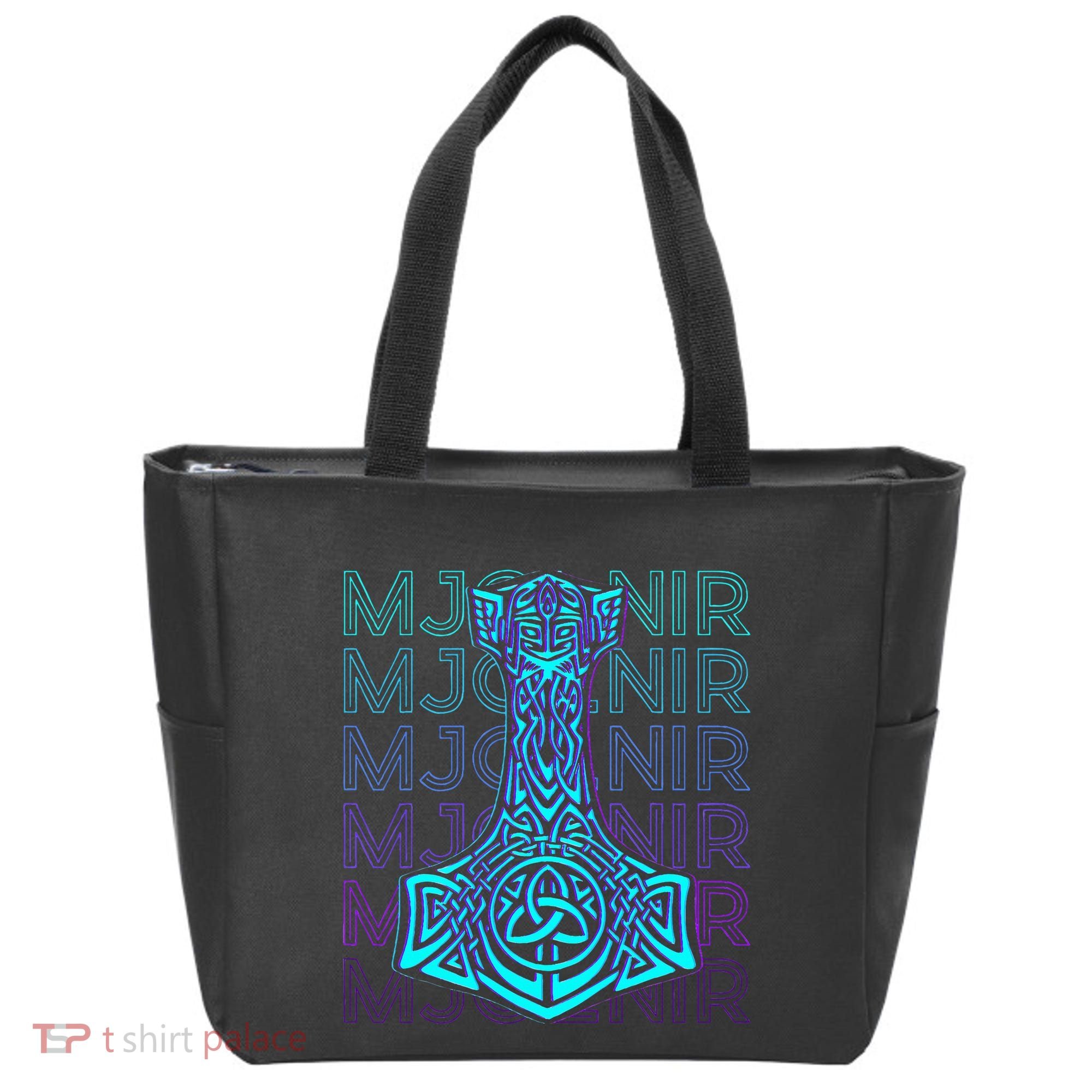 Mjolnir Thor Hammer Norse Mythology Retro Tote Bag