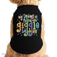 My Tummy Is Filled With Giggle Bubbles Doggie Tank thumb 0