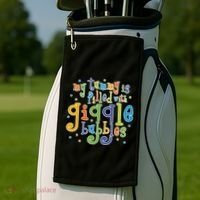 My Tummy Is Filled With Giggle Bubbles Golf Towel thumb 2