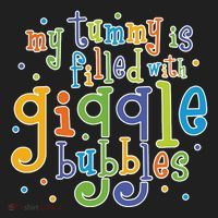 My Tummy Is Filled With Giggle Bubbles Golf Towel thumb 3